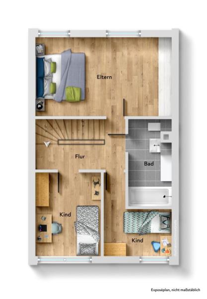 Gemütlicher Wohntraum! Interessantes Reihenmittelhaus in ruhiger Lage von Magstadt! - Obergeschoss (51887)