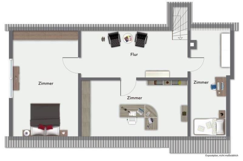 Staatliches Anwesen! Freistehendes Einfamilienhaus für gehobene Ansprüche! - Dachgeschoss (54954)