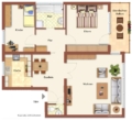 Grundriss - Seltene Gelegenheit! Interessante 3,5 Zimmer-Wohnung mit sonnigen Balkon!