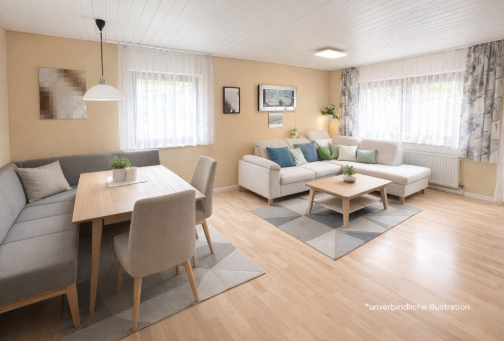 Gemütliches Zuhause! Interessante 4 Zimmer-Wohnung mit Süd-Terrasse! - Heubach (42909)