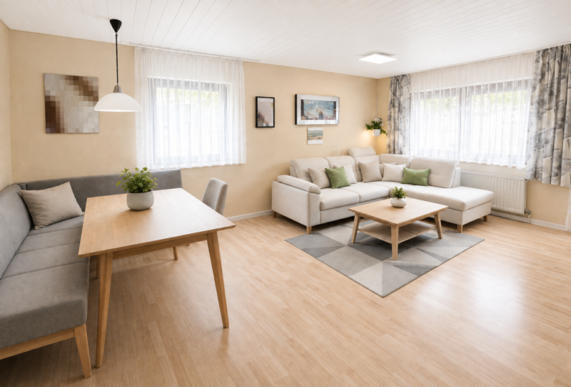 Seltenheit! Individuelle 4 Zimmer-Gartengeschosswohnung in Heubach! - Wohn/- Essbereich (51143)