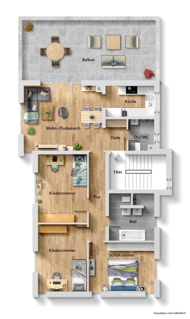 Seltene Gelegenheit! Wohnen; Arbeiten & Kapital sichern, in einer Immobilie vereint! - Grundriss Obergeschoss (37501)