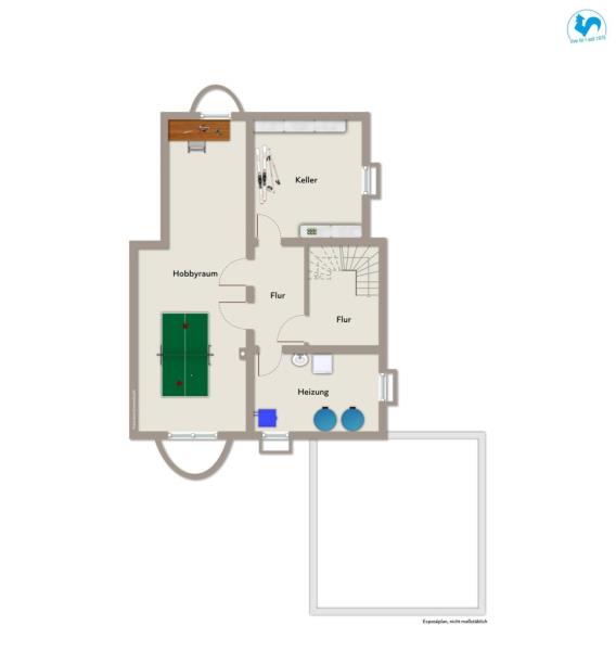 Modernes, freistehendes Einfamilienhaus mit Traumgrundstück und moderner Technik! - Grundriss UG (48209)