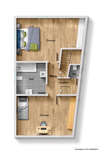 Wohnen in der City! Interessantes Einfamilienhaus für die kleine Familie! - 2. Obergeschoss (50295)