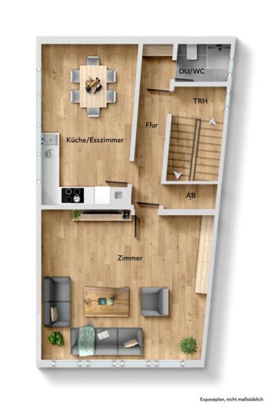 Wohnen in der City! Interessantes Einfamilienhaus für die kleine Familie! - 1. Obergeschoss (50294)