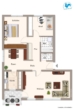 Grundriss - Möchtest auch du einfach einziehen und dich wohlfühlen? Renovierte 3 1/2- Zimmer-Wohnung!