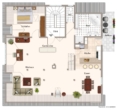 Grundriss Etage 1 - Stilvolles Wohnen! 4,5-Zimmer-Wohnung mit zwei Balkonen und besonderem Flair!