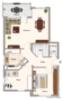 Grundriss - Drei Zimmer Wohnung + Zwei ausgebaute Zimmer im Gartengeschoss in Stuttgart-Hofen!