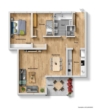 Grundriss - Großzügiges Wohnen! Leerstehende 3 Zimmer-Wohnung mit Balkon + TG- Stellplatz!