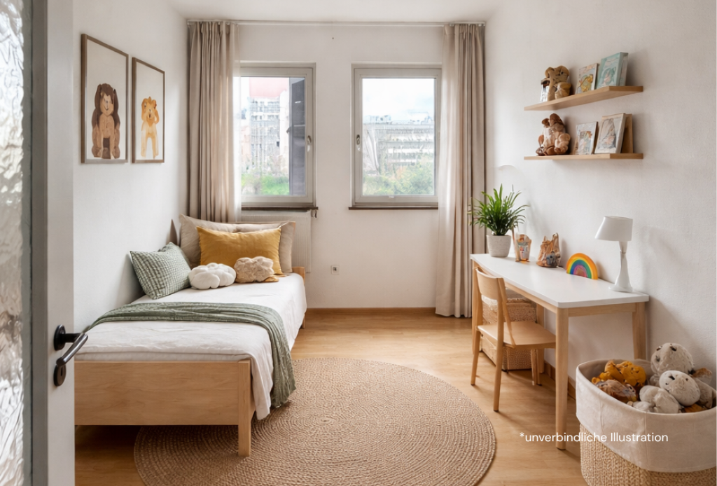 Kapitalanleger aufgepasst ! Geräumige 3 Zimmer-Wohnung mit Balkon! - Kinderzimmer (43210)