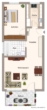 Grundriss - Ideale Lage! Gemütliche 2 Zimmer-Wohnung mit sonnigem Balkon!