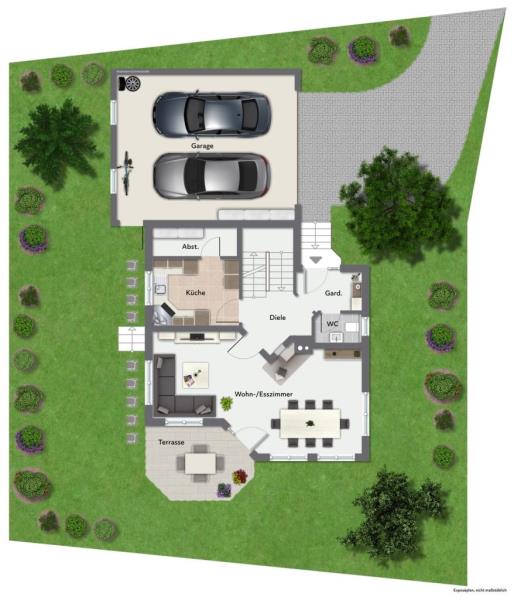 Sonniges Familiendomizil! Freistehendes Einfamilienhaus in Ebersbach-Roßwälden! - Grundriss Erdgeschoss (52615)